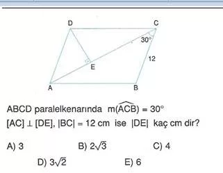 9.sınıf cokgende cevre ve alan testleri 12.