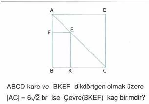9.sınıf cokgende cevre ve alan testleri 31.