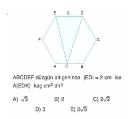 9.sınıf cokgende cevre ve alan testleri 32.