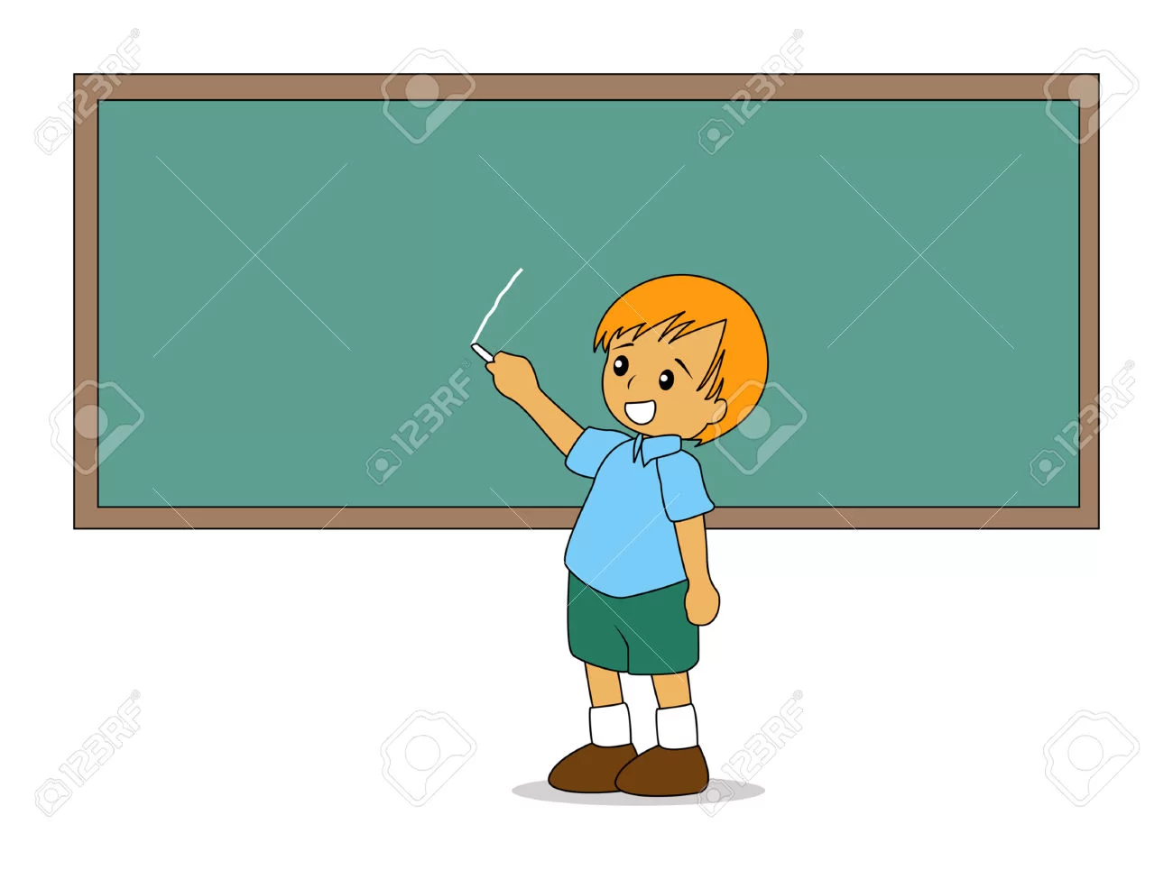 1830406-Illustration-of-a-Kid-writing-on-the-Board-Stock-Vector-board-school